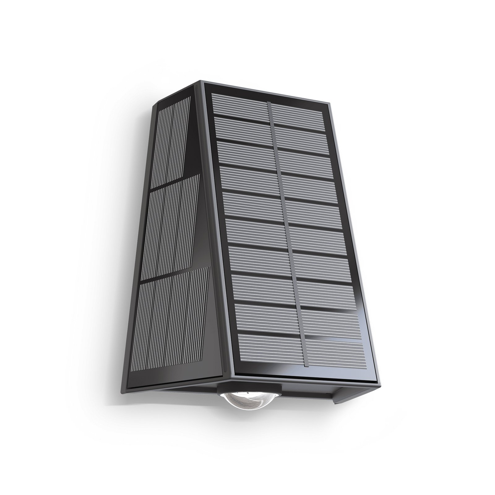 Calex Matera solar LED outdoor wall light, up/down, black