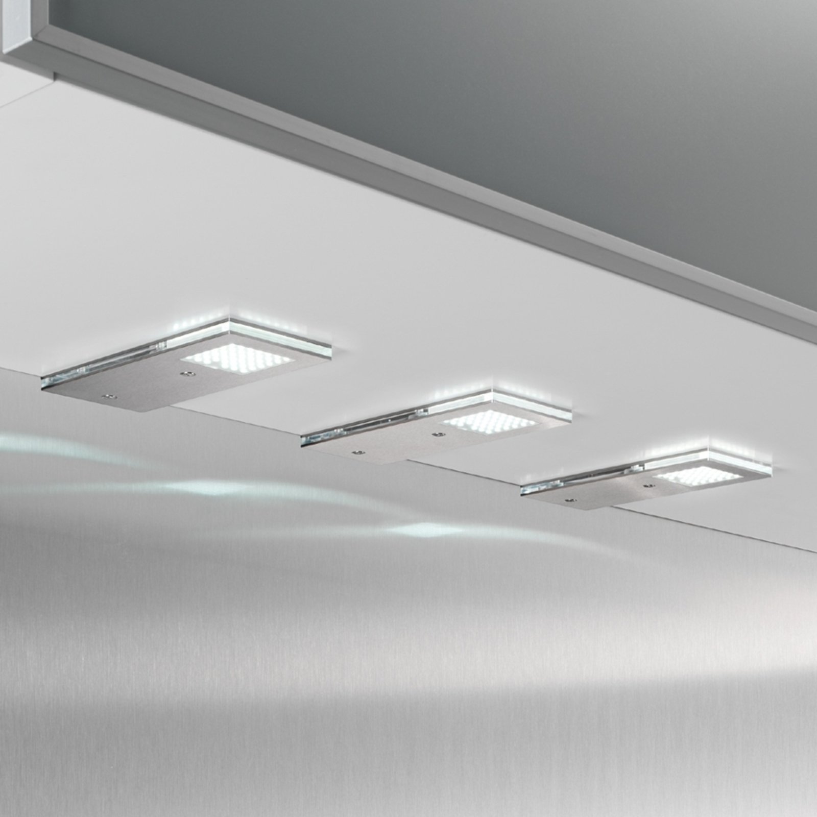 Praktisch led-onderbouwlamp FLAT I 3-delige set