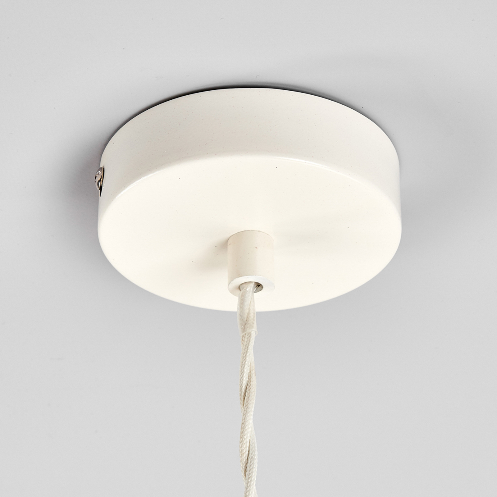 Isla pendant light with metal shade, white