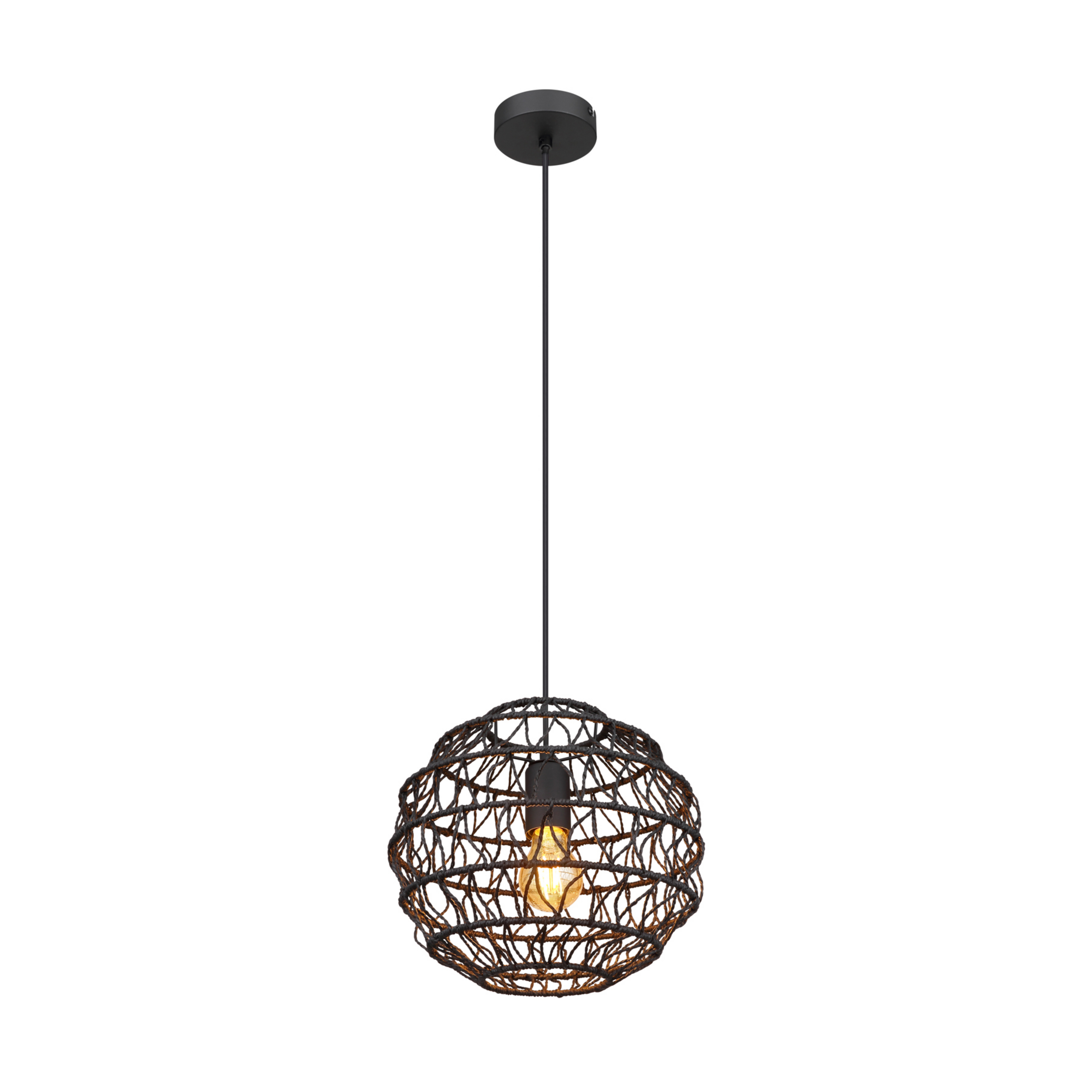 Senni pendant light, black, Ø 29 cm