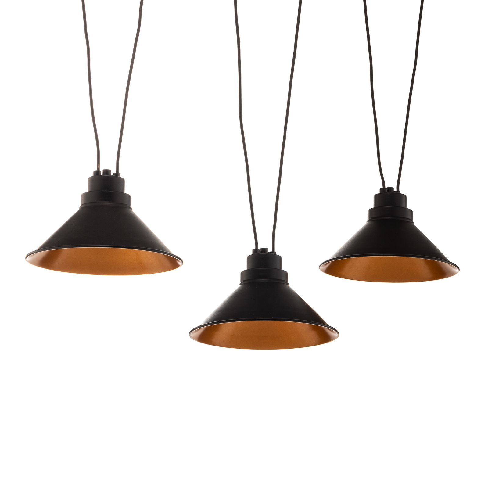 Perm III hanging light black, can be mounted variably