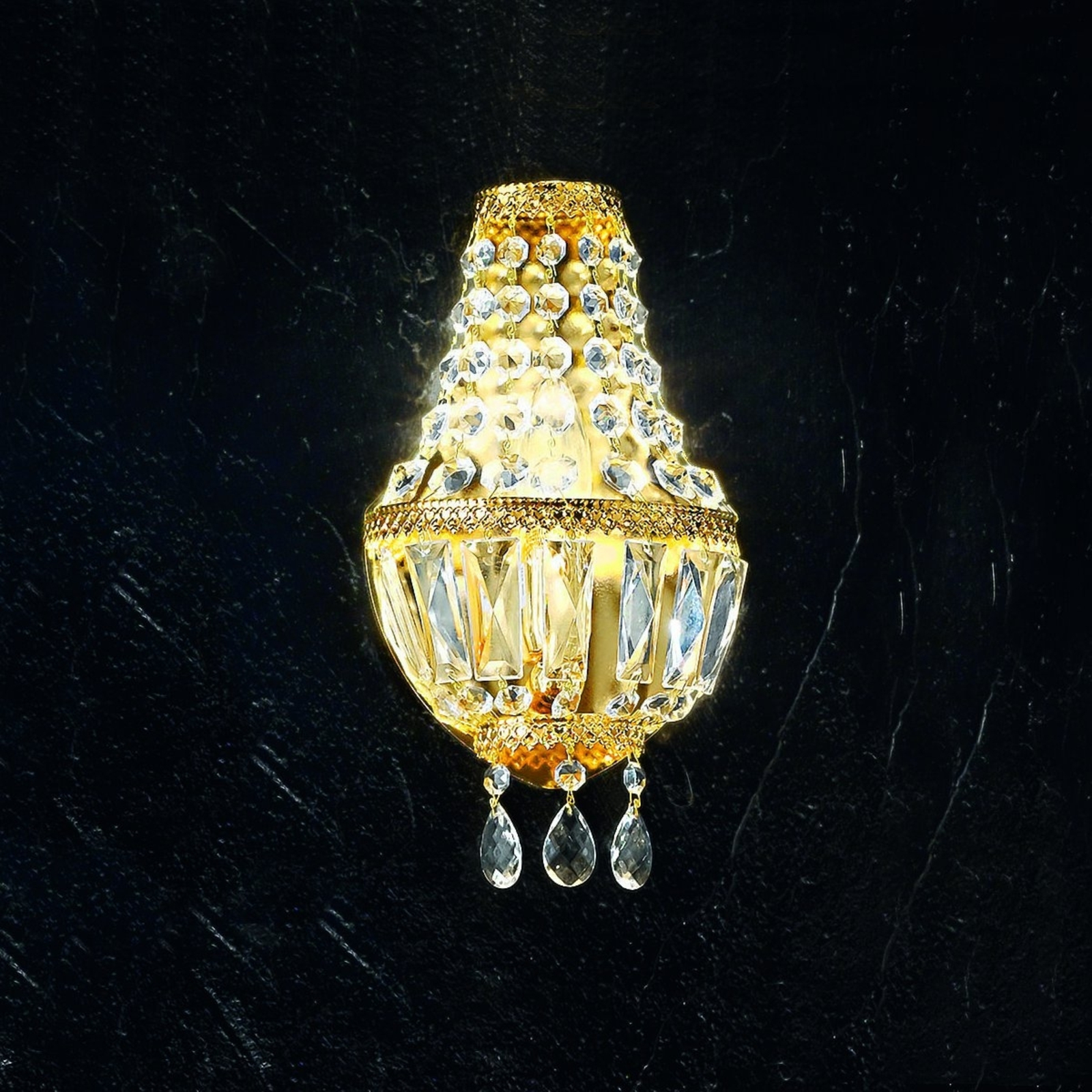 Lampa ścienna Cupola z 24 karatowym złoceniem