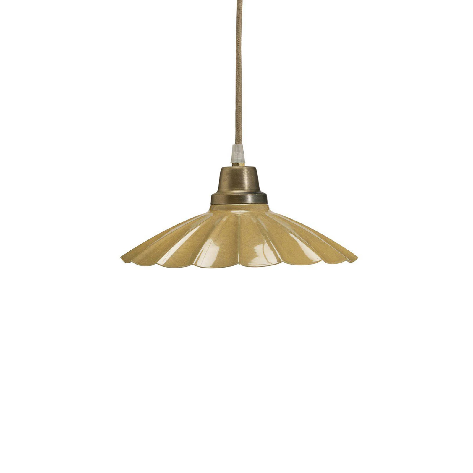 Suspension PR Home Ester, jaune, Ø 24 cm, fer, à brancher