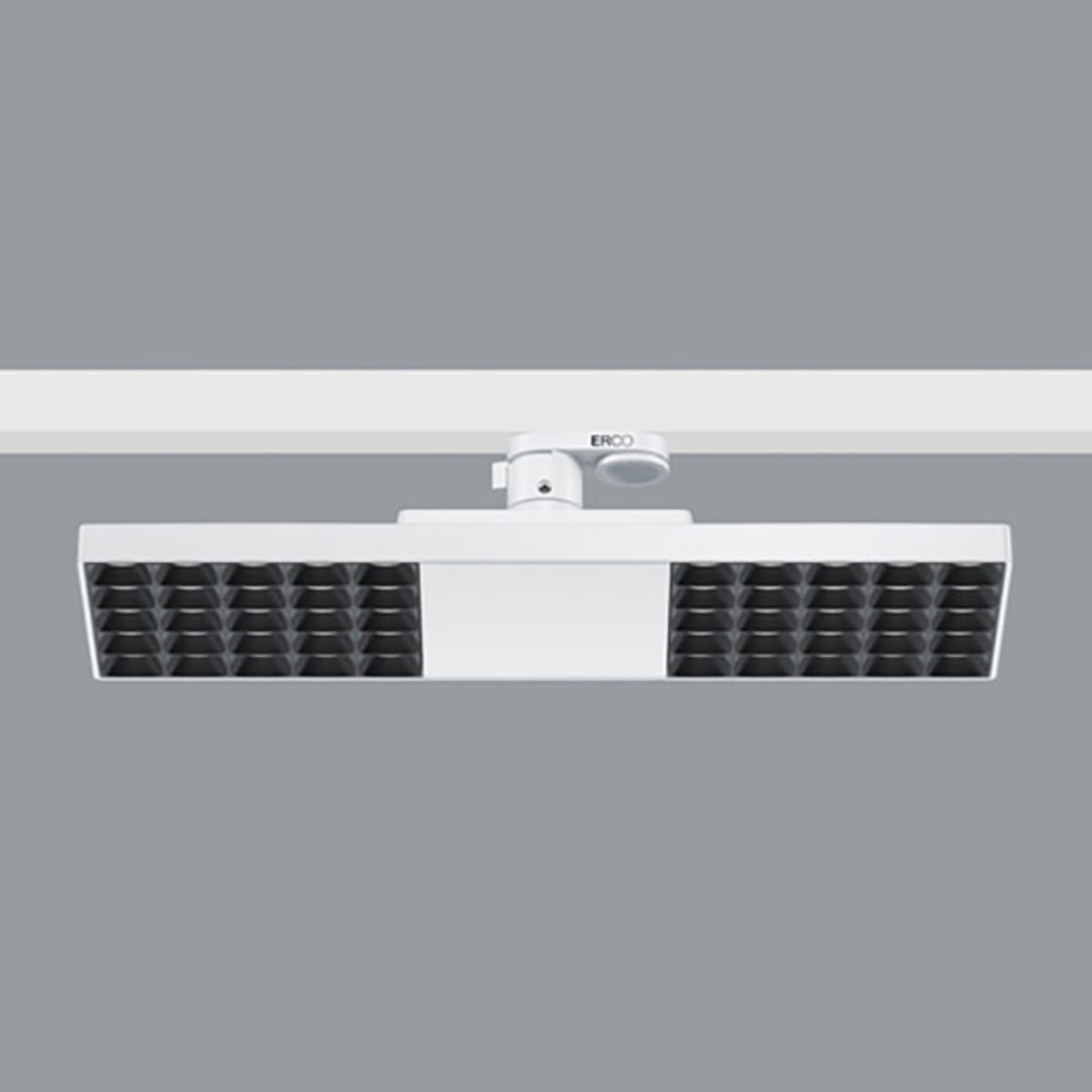 ERCO Jilly 230V 15W oval wide, black louvre