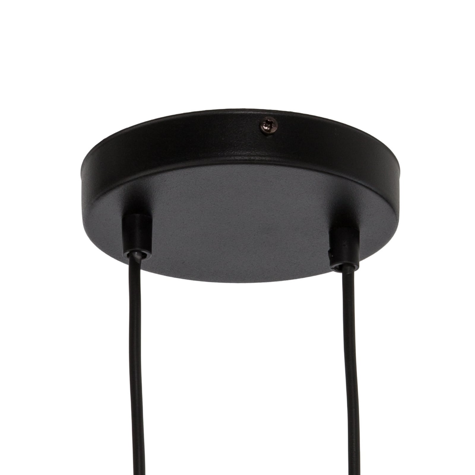 Lampada a sospensione DRUMZ, marrone, lunghezza 100 cm, a 6 luci, tessuto, E14