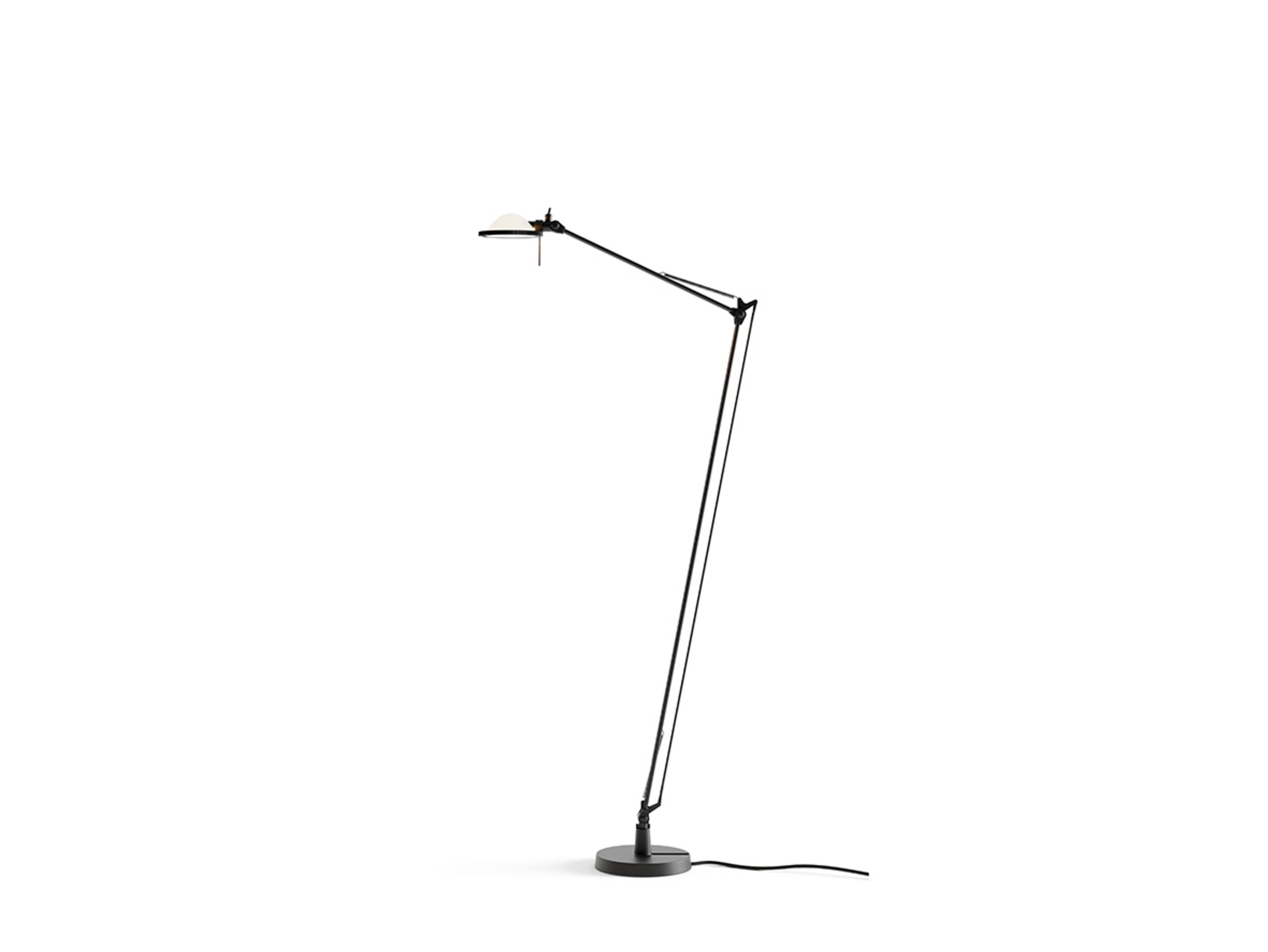 Berenice Gulvlampe Hvid Glas/Sort - Luceplan