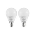 Lampadina LED E14 G45 4,5W 3.000K opal set di 2