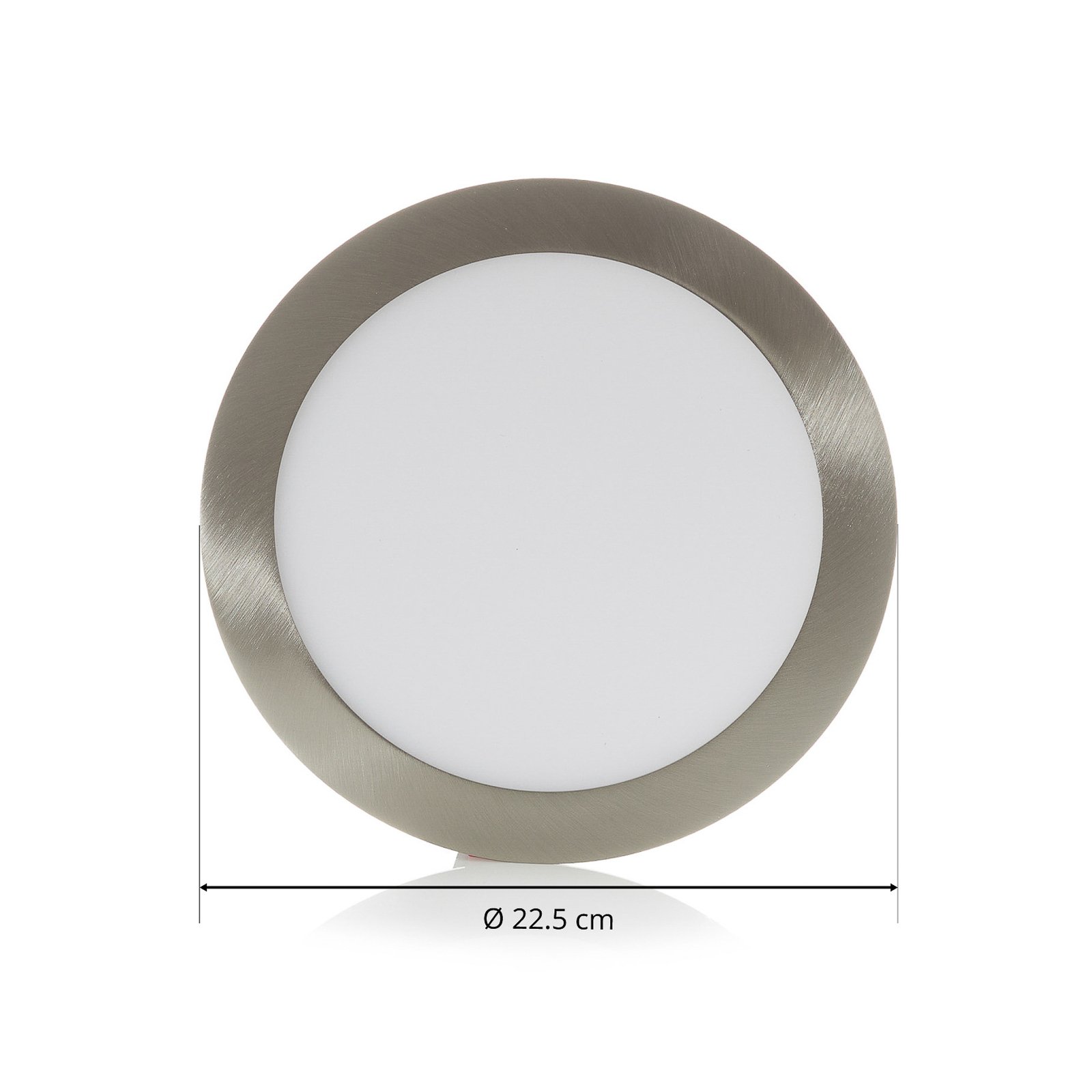 EGLO connect LED recessed light Fueva-C, Ø 22.5 cm, nickel