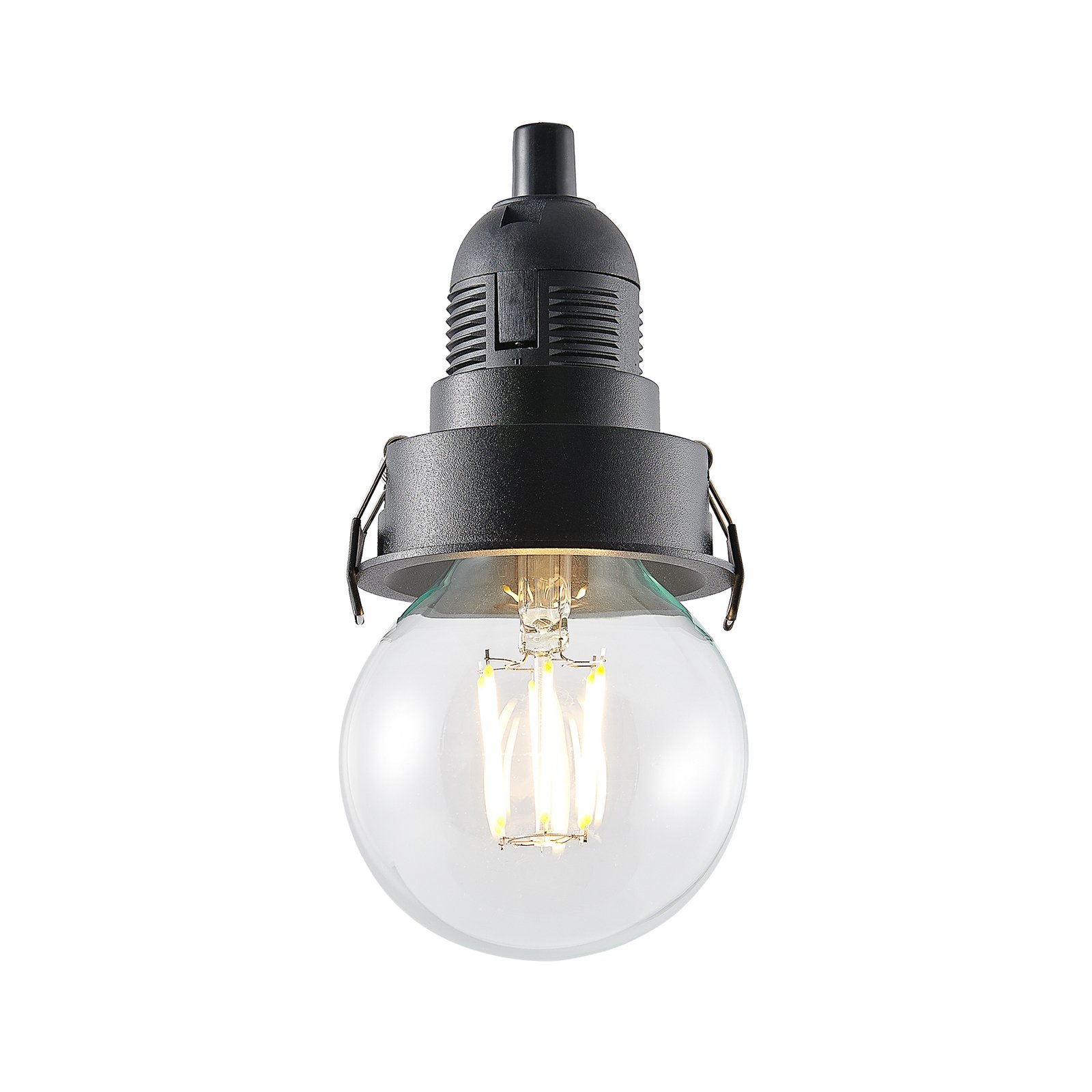 Molto Luce LED лампа за вграждане Willi 68R, черна, алуминий, E27