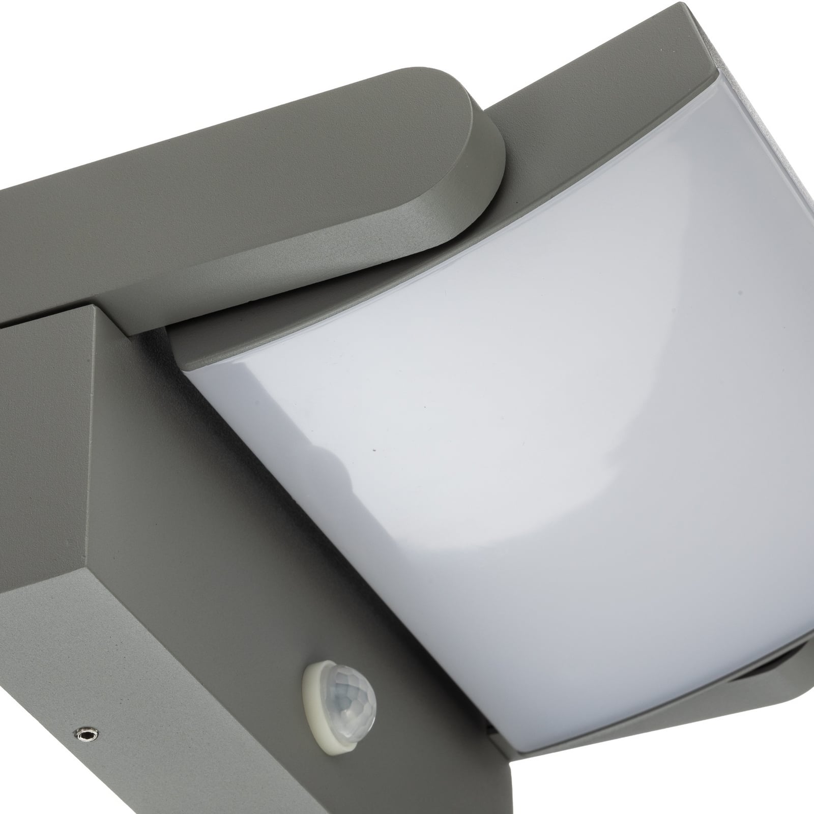 Sherin LED-Außenwandlampe Sensor hellgrau schwenkbar -Lindby