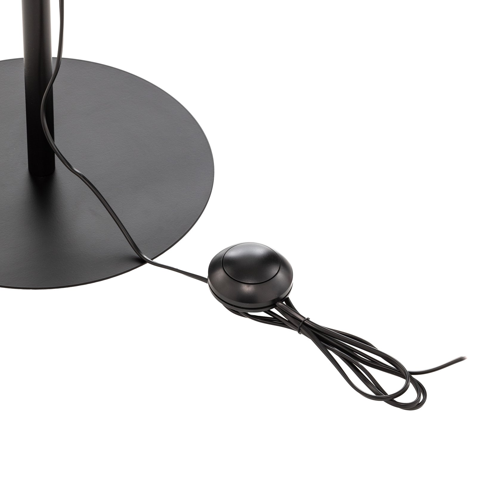 Lámpara de pie Jovin pantalla de ratán, alto 150cm