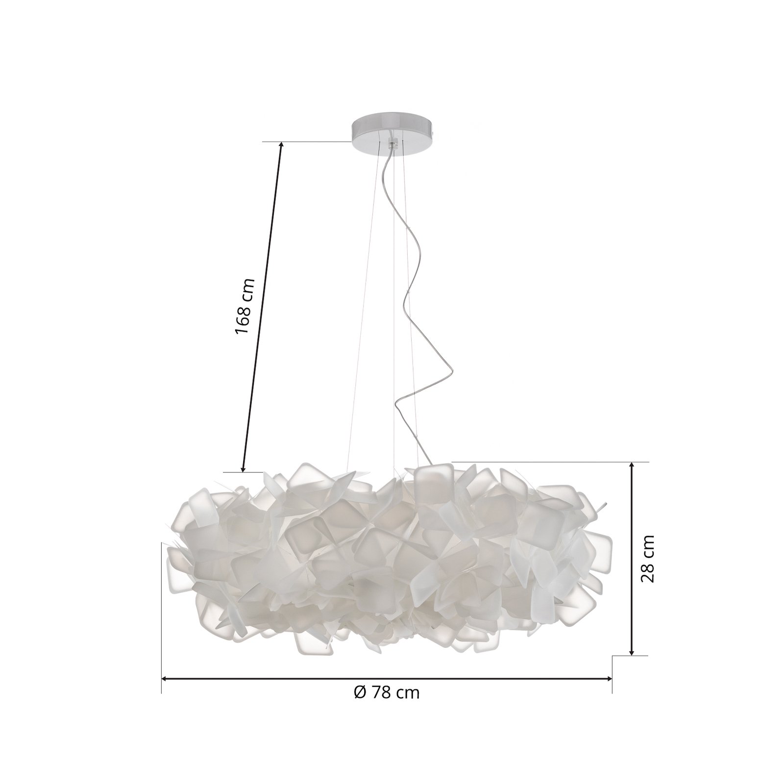 Clizia Lampa Wisząca L Biała - SLAMP