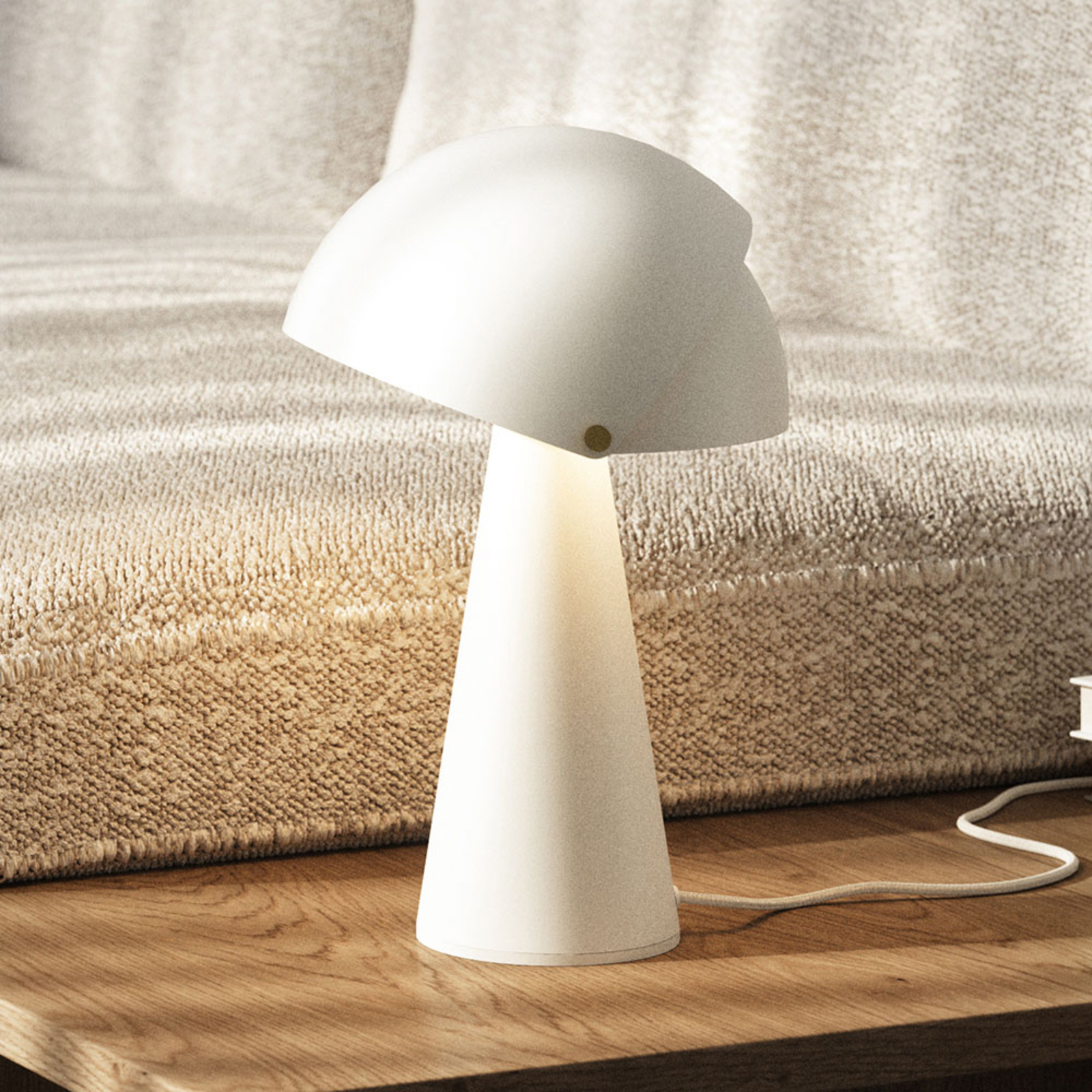 Asztali lámpa Align dönthető búrával, fehér