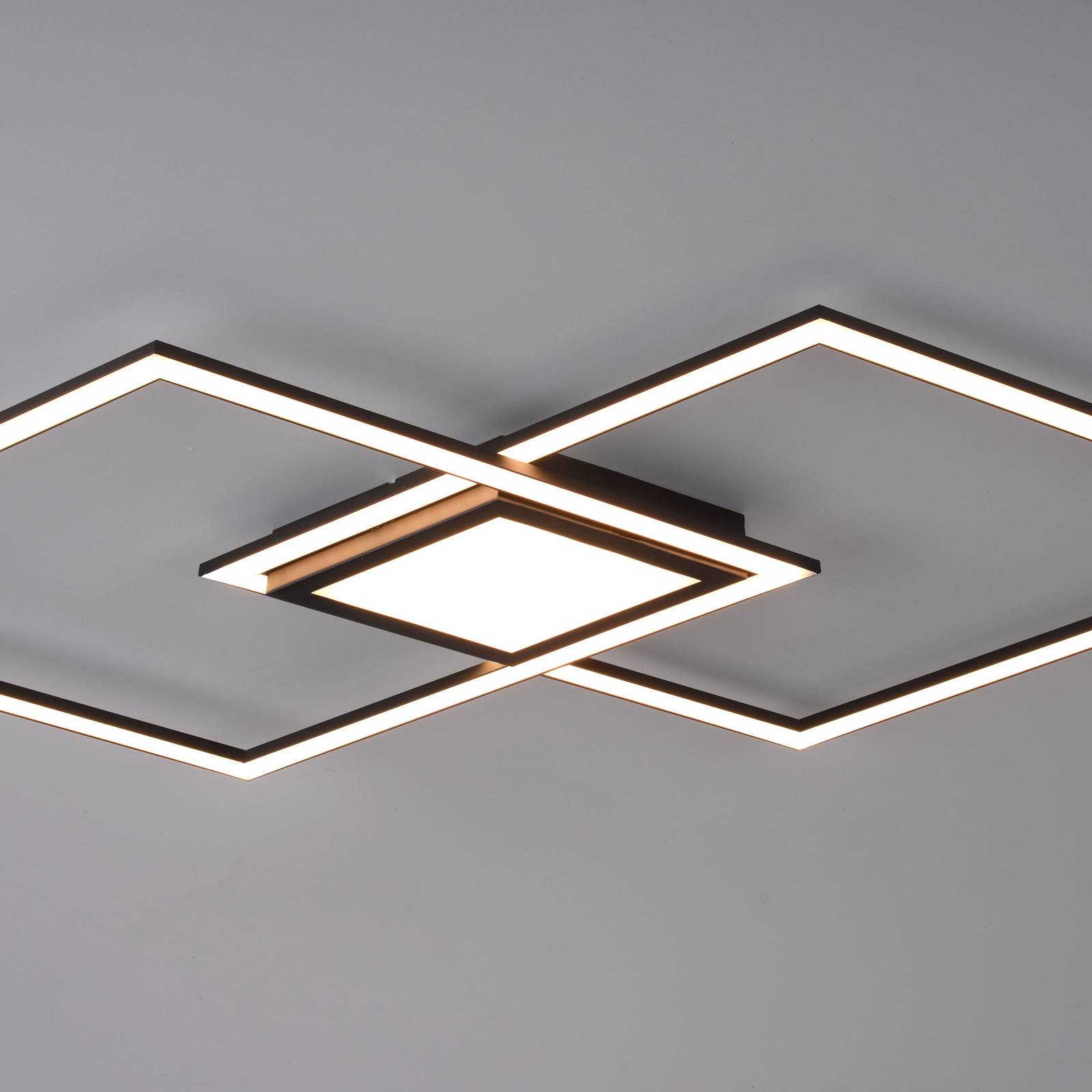 Lampa sufitowa LED Asmin, CCT, czarna, 106 x 37 cm