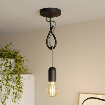 Lucande Jorna lámpara colgante, 1 luz, cable gris