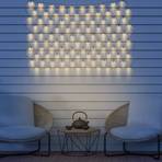 Solcell LED-ljusgardin IP44 110 x 90 cm 100 lampor