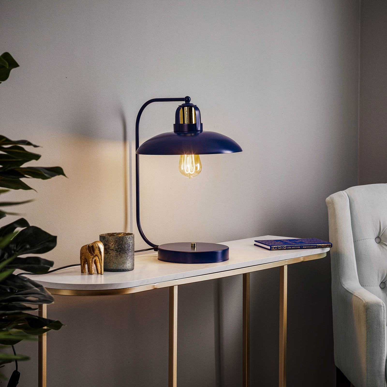 Felix asztali lámpa, kék/arany