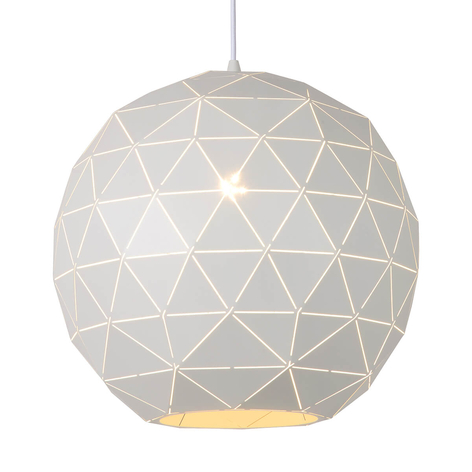 Otona hengelampe av metall, hvit Ø 40 cm