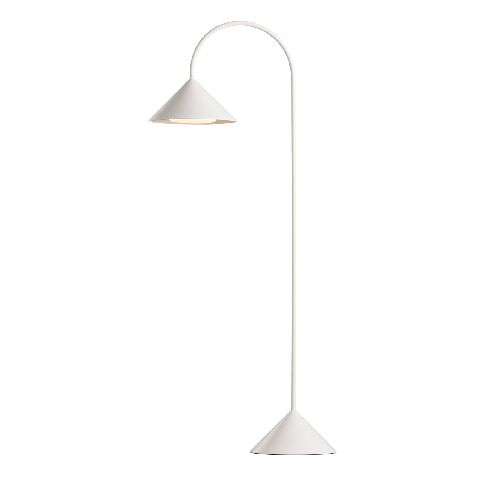 LED stojacia lampa FRANDSEN Grasp, biela, výška 72 cm, kov