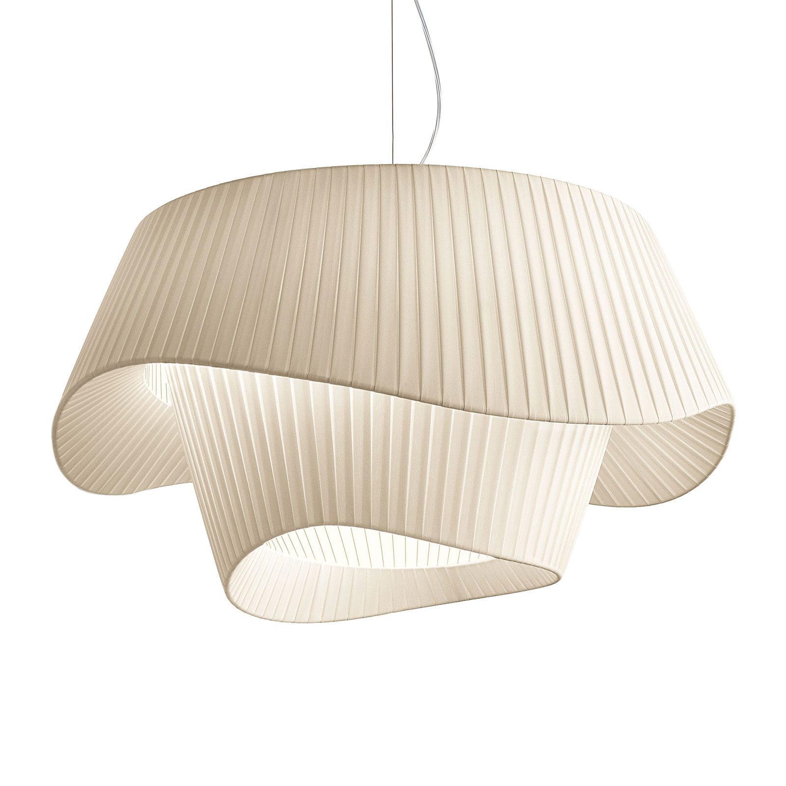 Modo Luce Cocó Textil-Hängeleuchte Ø 80 cm beige