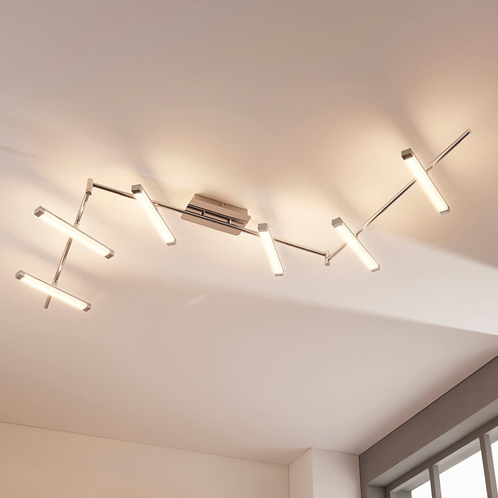 Pilou Ceiling Lamp White/Chrome - Lindby
