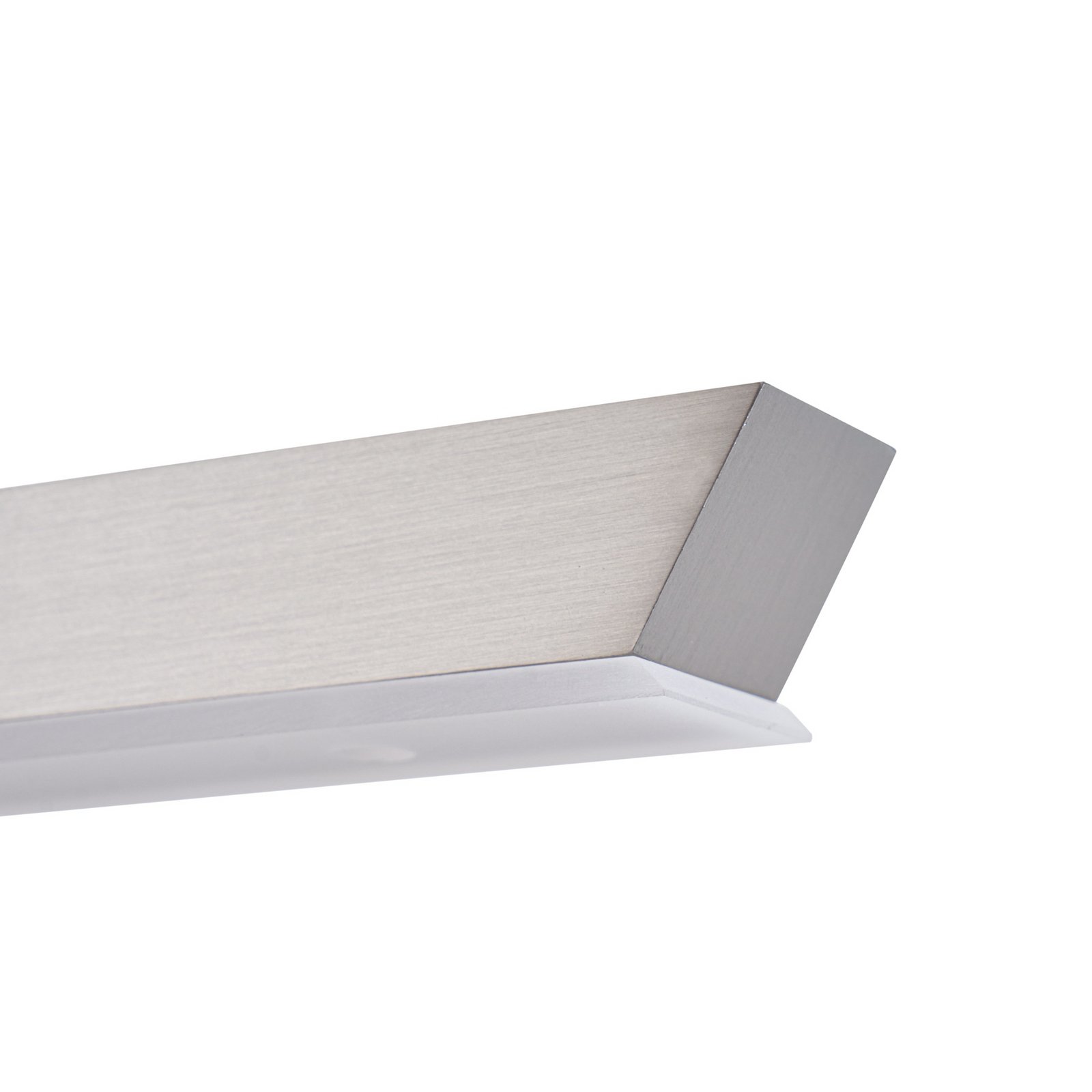 Candeeiro suspenso LED Lucande Solvar, 117 cm, prateado, CCT, regulável