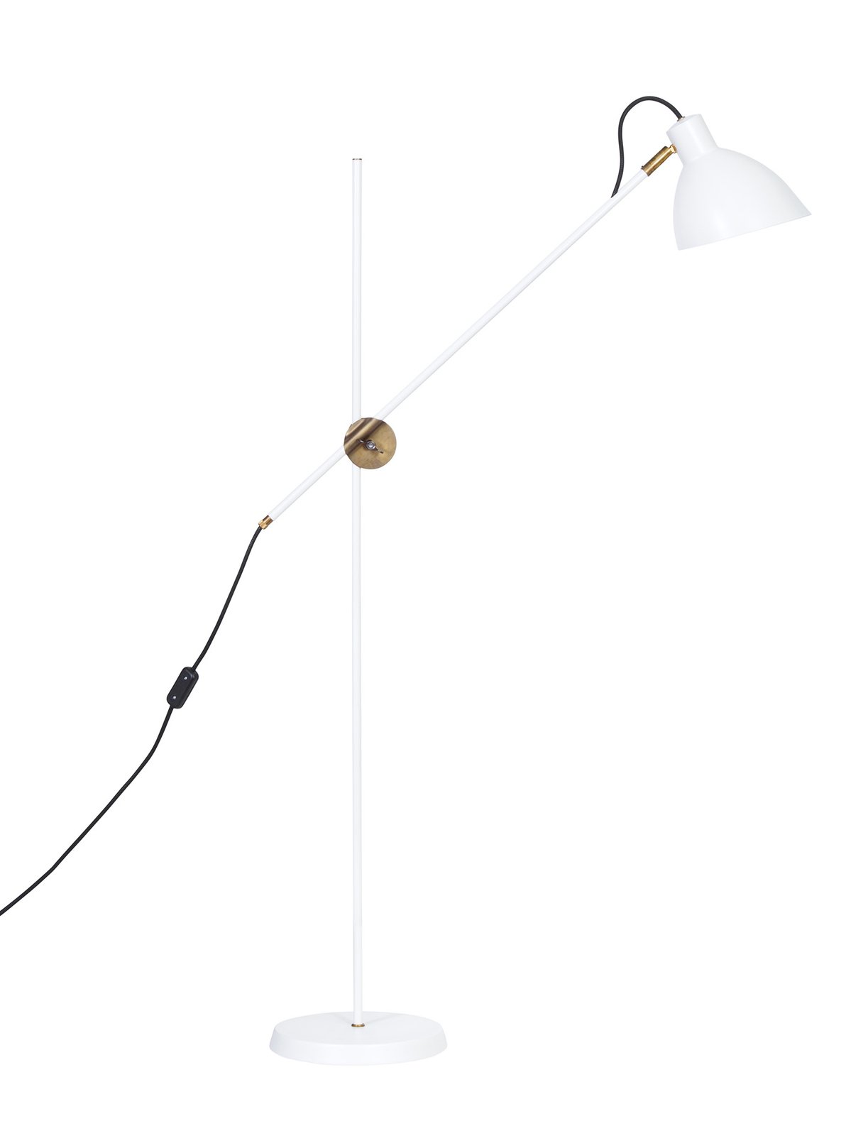 KH#1 Golvlampa White/Raw Brass - Konsthantverk