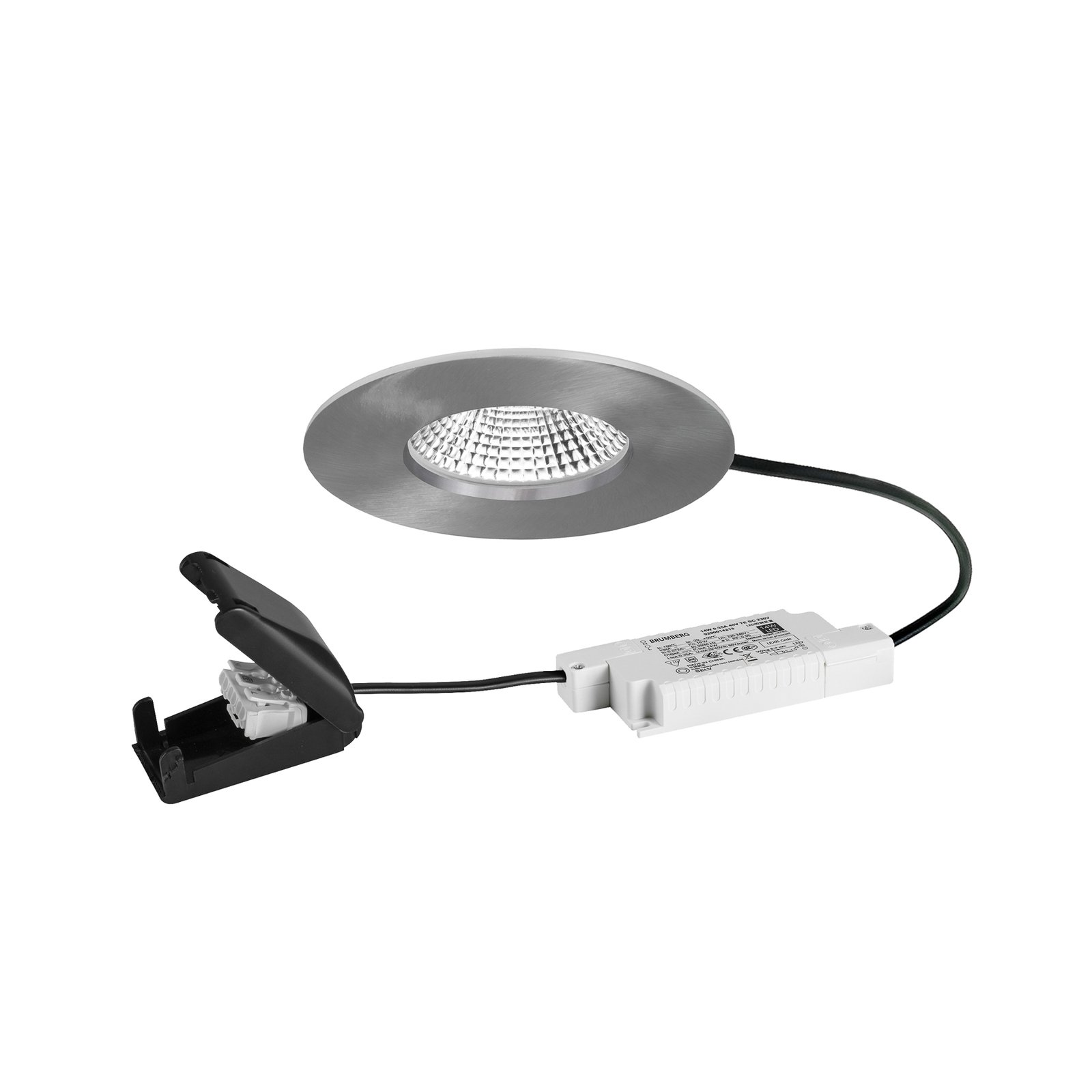 BRUMBERG Refletor LED de encastrar BB20 IP65 Caixa de ligação RC níquel
