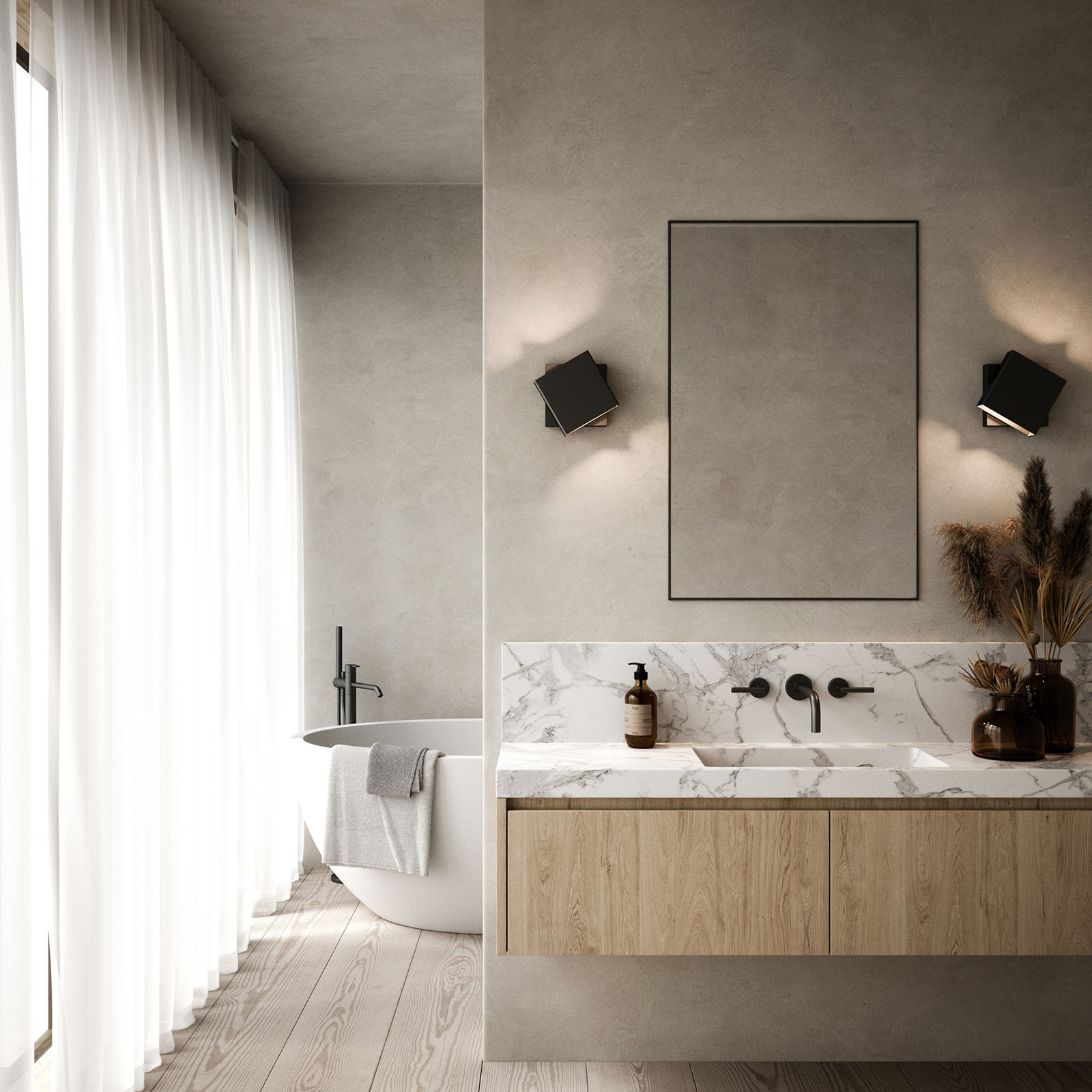 Turn LED Applique Murale  Black - Nordlux