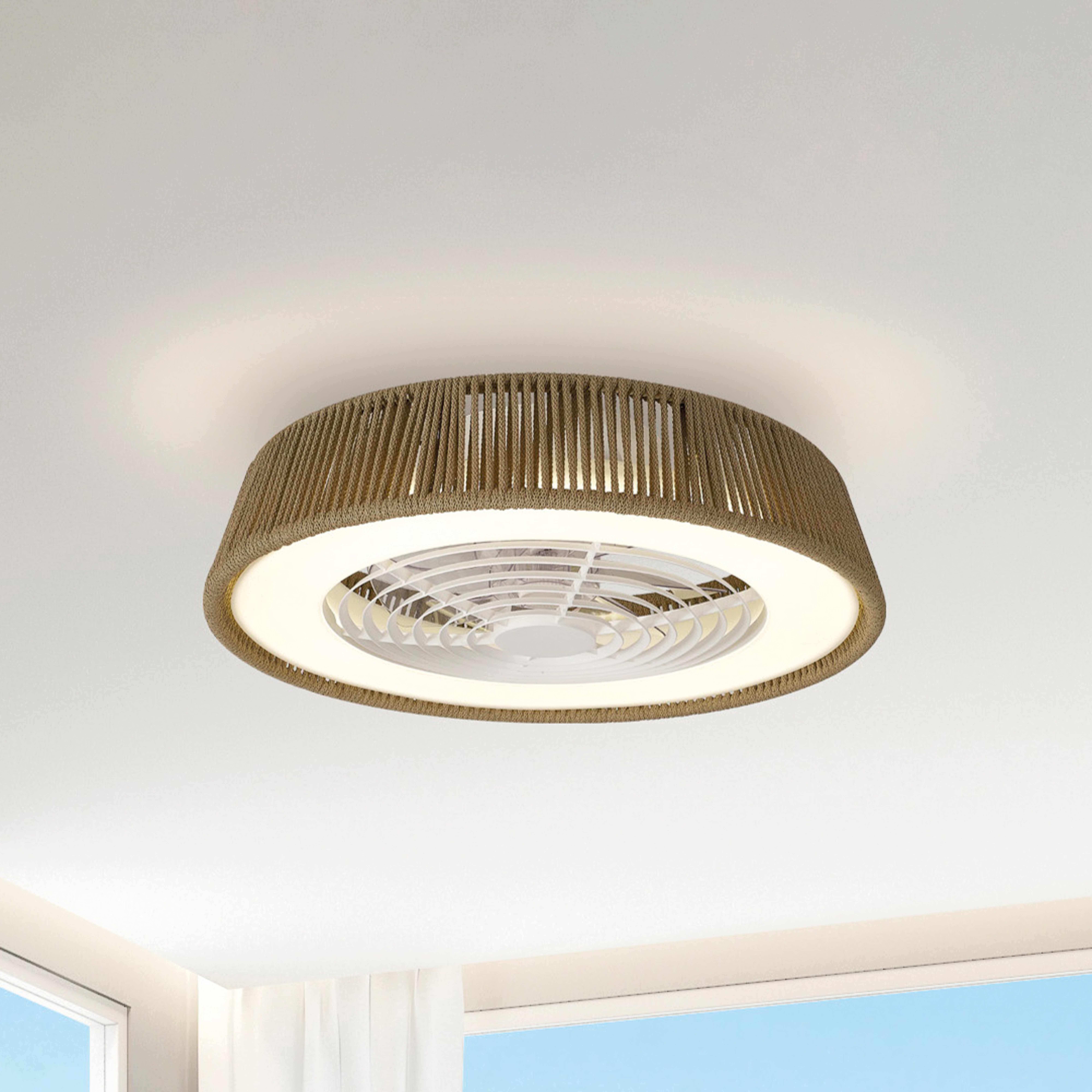 Wentylator sufitowy LED Polinesia Nautica DC cichy Ø 65 cm CCT