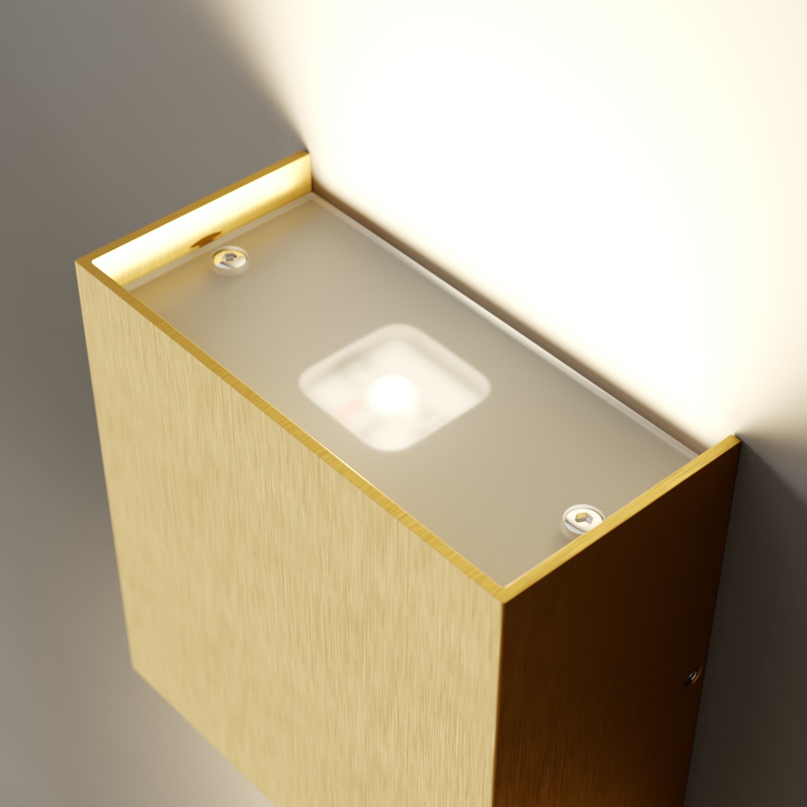 Quitani Mira wall light, matt brass, 10 cm