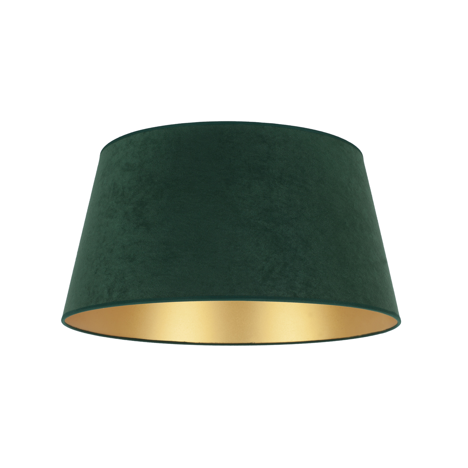 Lampeskjerm Cone høyde 25,5 cm, mørkegrønn/gull