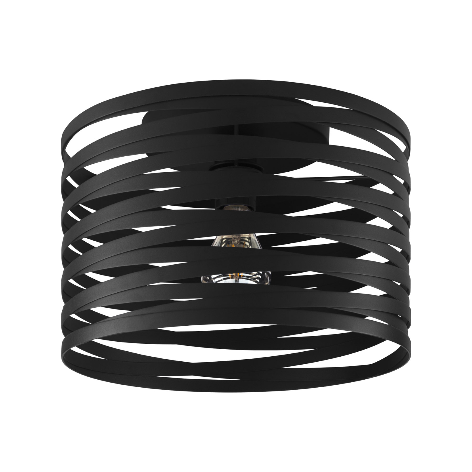 Stropné svietidlo Cremella s kruhovým dizajnom, čierne