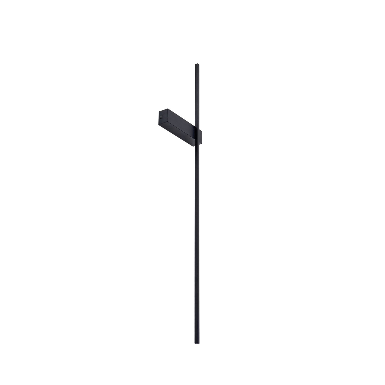 Aplique de pared LED Lindby Natsumi, negro, aluminio, 90 cm