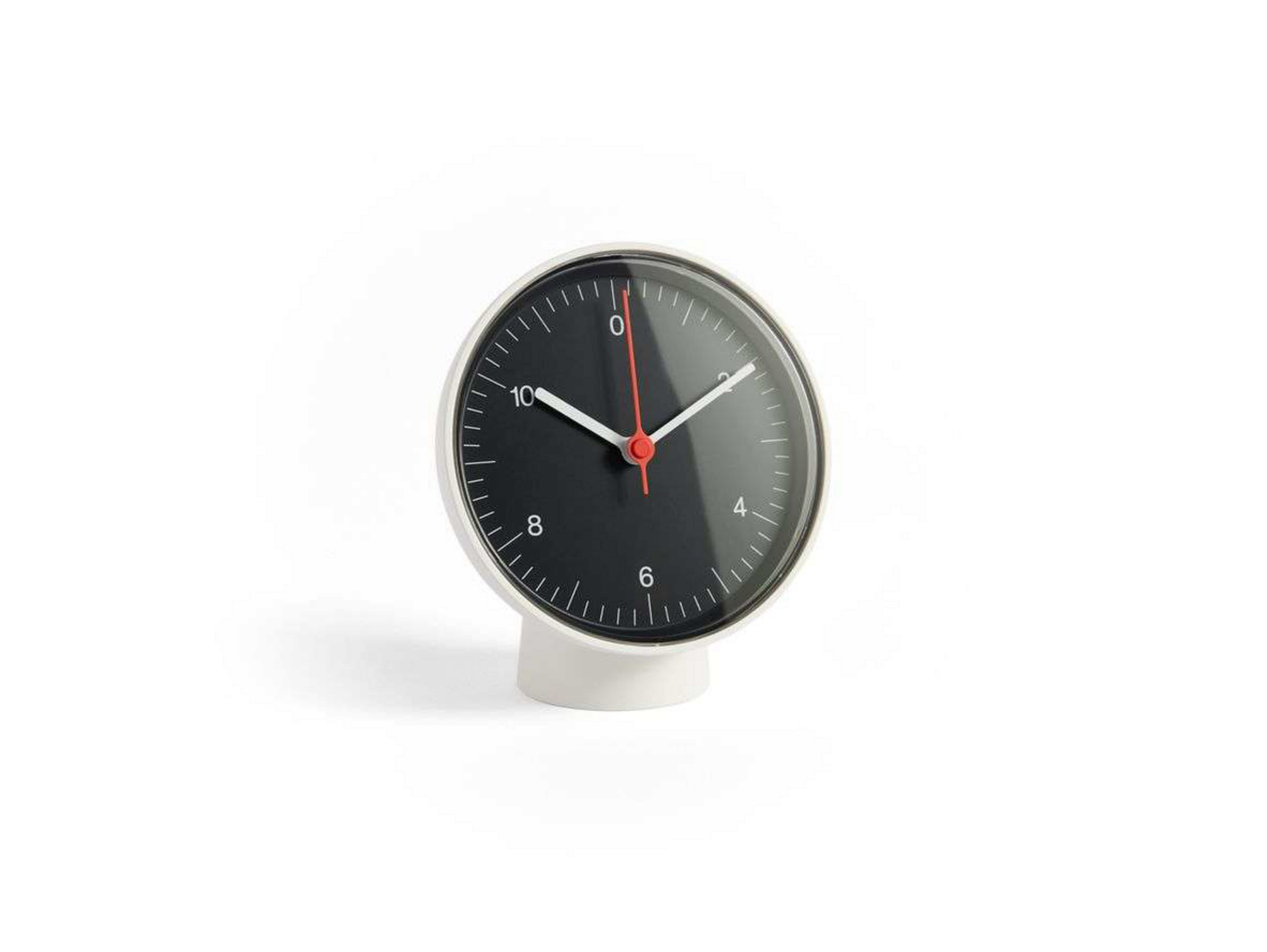Ceas de masă, negru/alb, din plastic, înălțime 14 cm - HAY