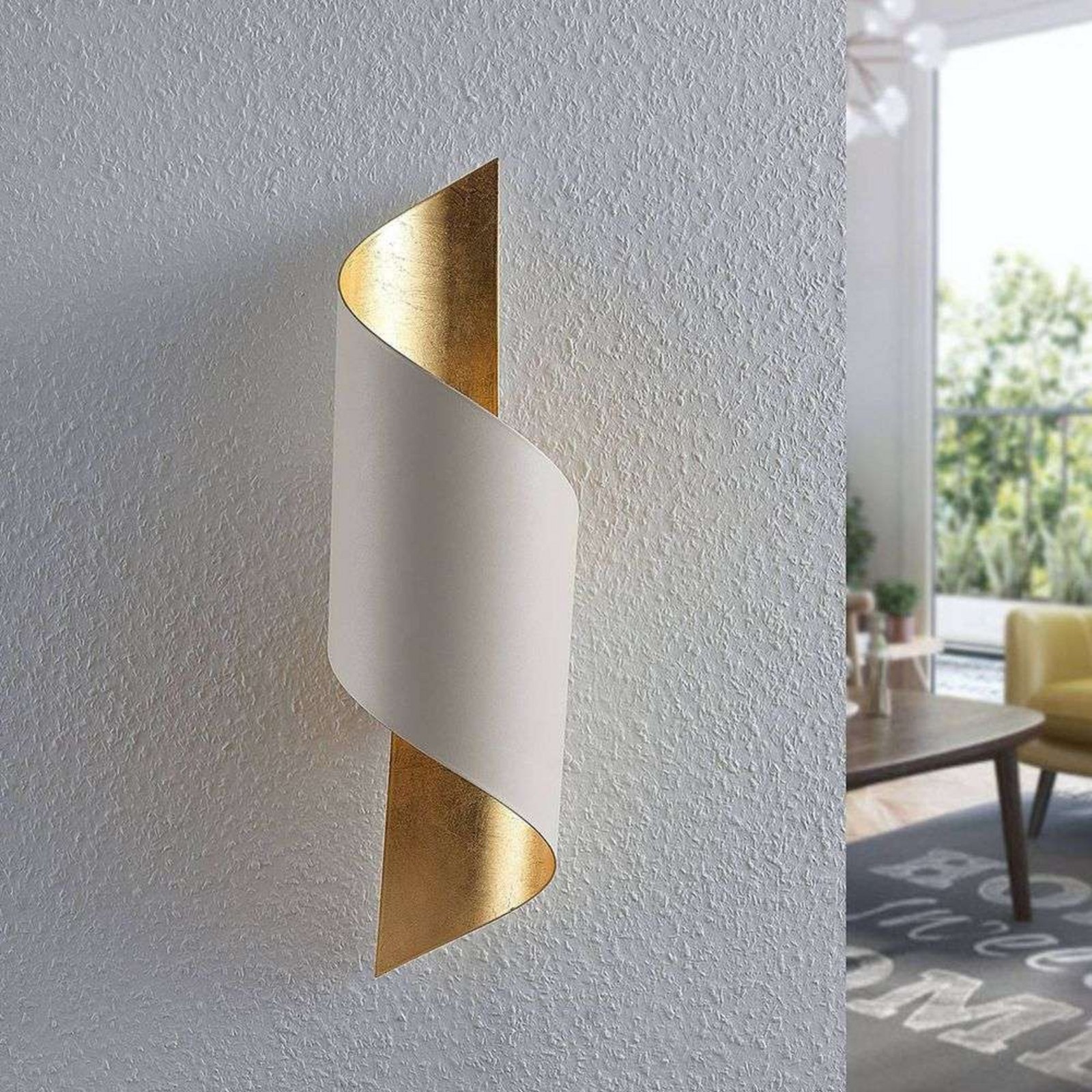 Vanni Wall Lamp White/Gold - Lindby