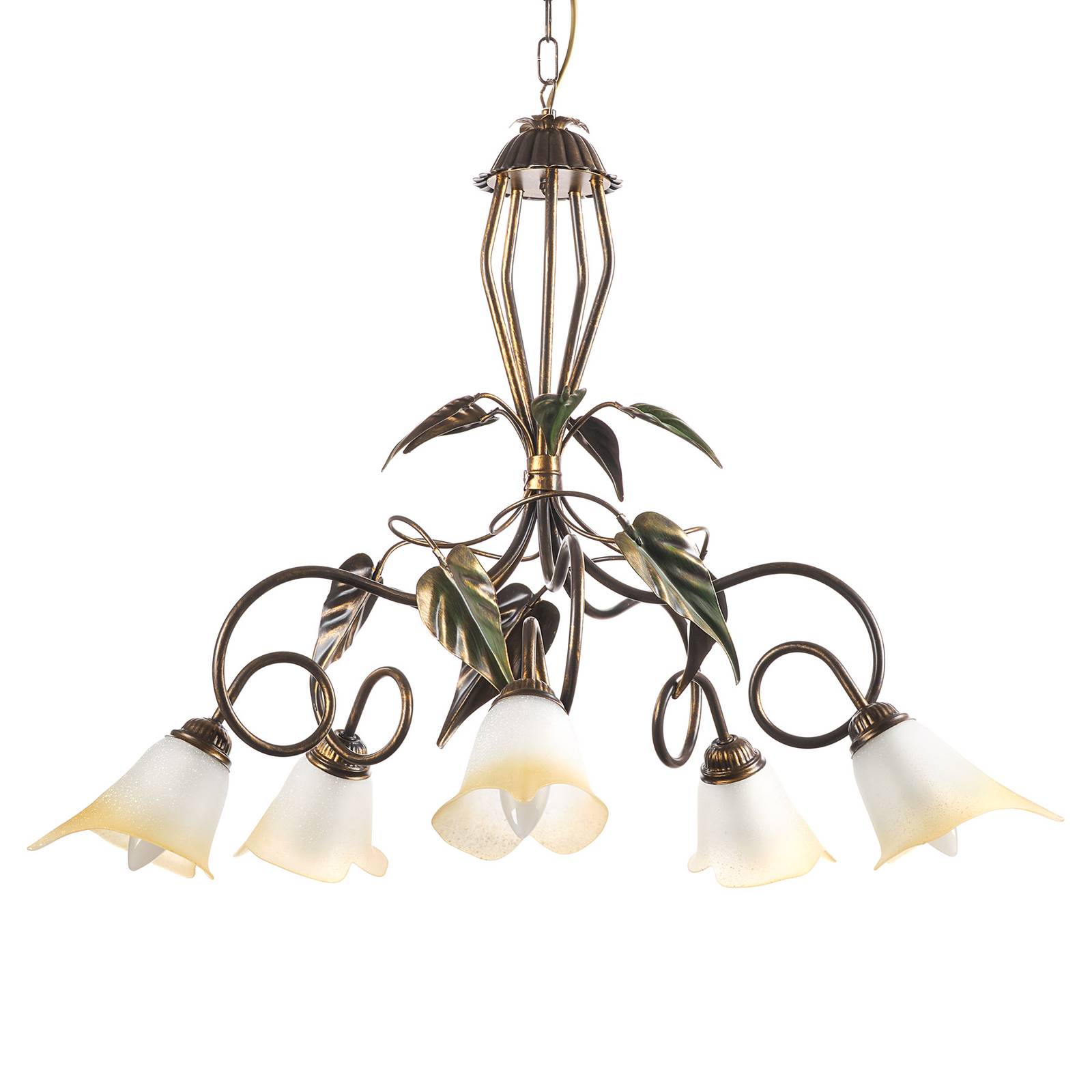 Euluna Miranda hanging light 5-bulb, bronze - Living / Dining Room - dimmable - Florentine