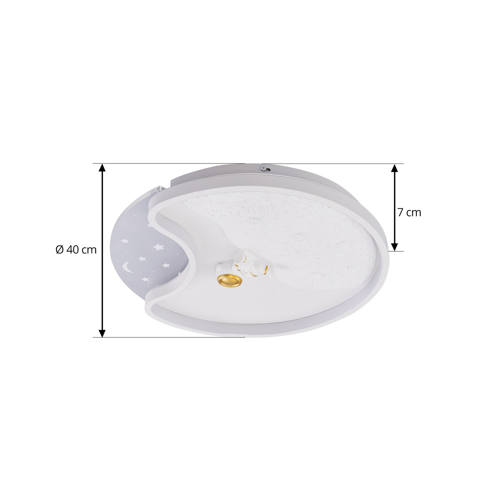 Kosmo Moon LED Plafond Vit - Lindby