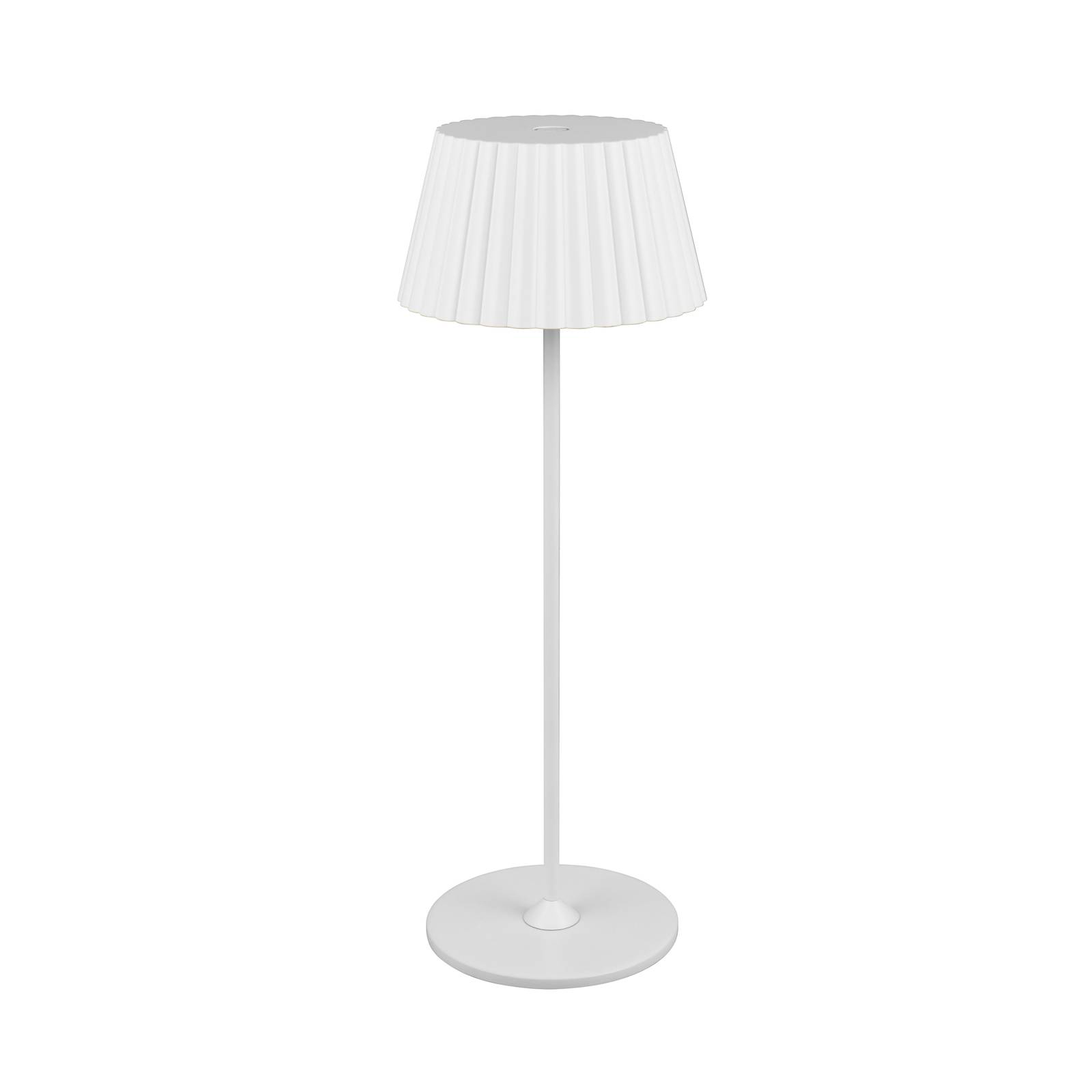 Akku LED Tischleuchte SUAREZ kabellos für Innen & Außen Weiß - Höhe 39cm