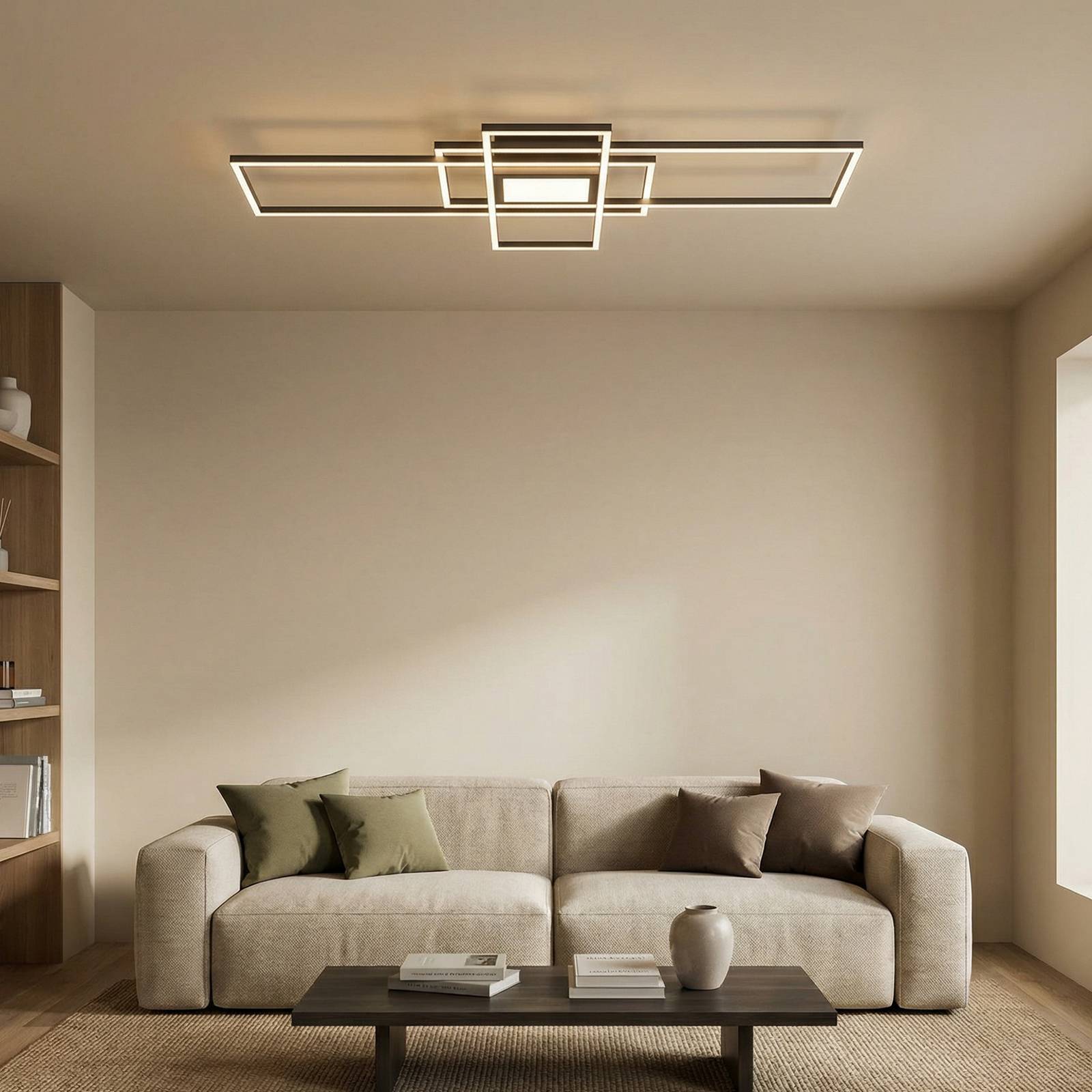 Trio Lighting Irvine LED plafondlamp 3.000-6.500 K, antraciet