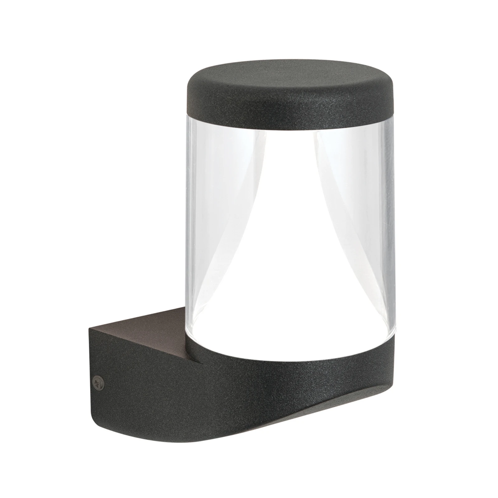 LED-utomhusvägglampa Midnight med anti-UV-diffusor