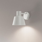 Wandleuchte Dunka, taupe,1-flammig, Stahl, E27, Höhe 17 cm