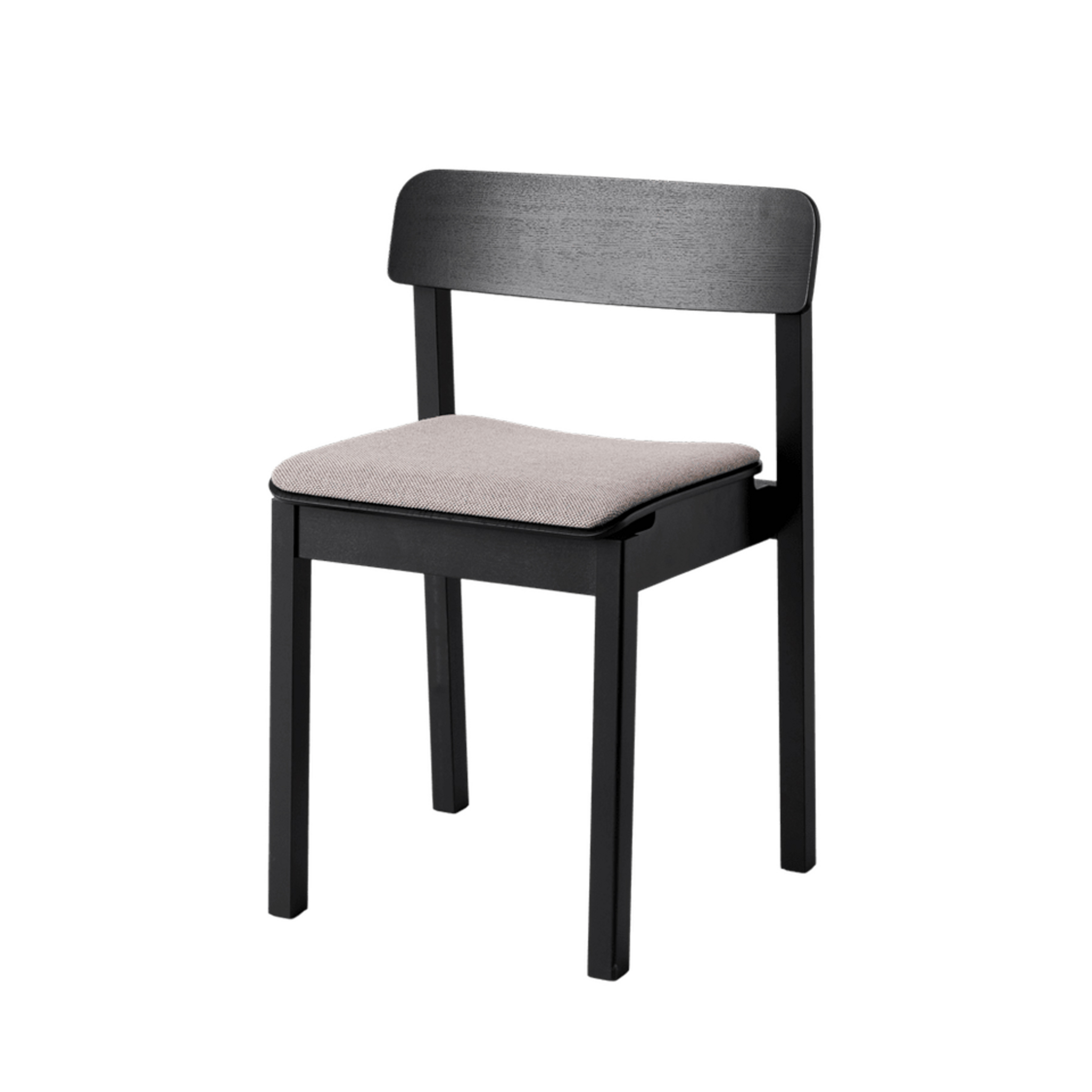 EVERYDAY Stuhl, Birke schwarz Textil grau Höhe 75 cm - Moebe