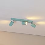 Stropni reflektor Livia, mint zelena, 52 cm, 3 žarulje, metal, GU10