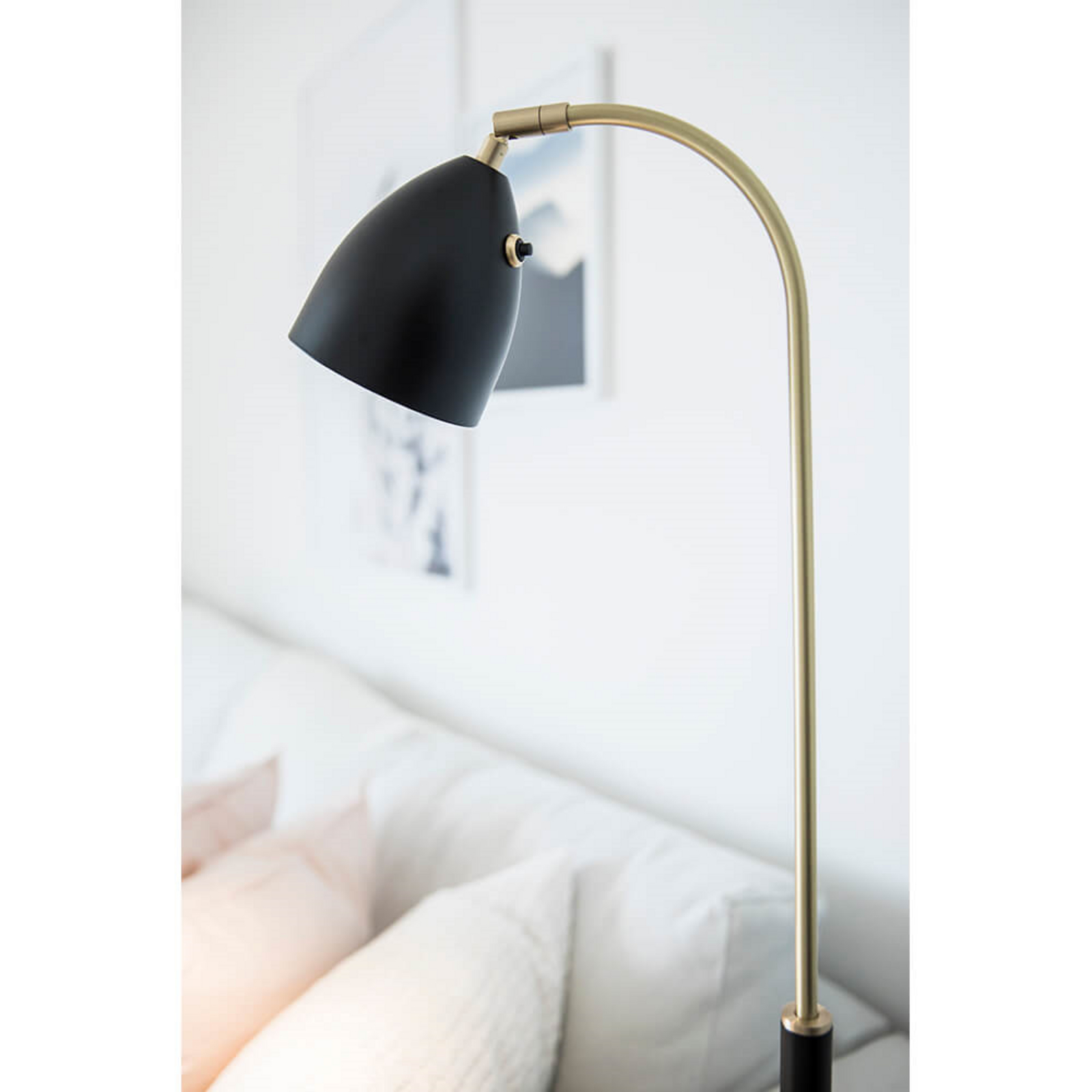 Deluxe Lampadar White/Brass LED - Belid