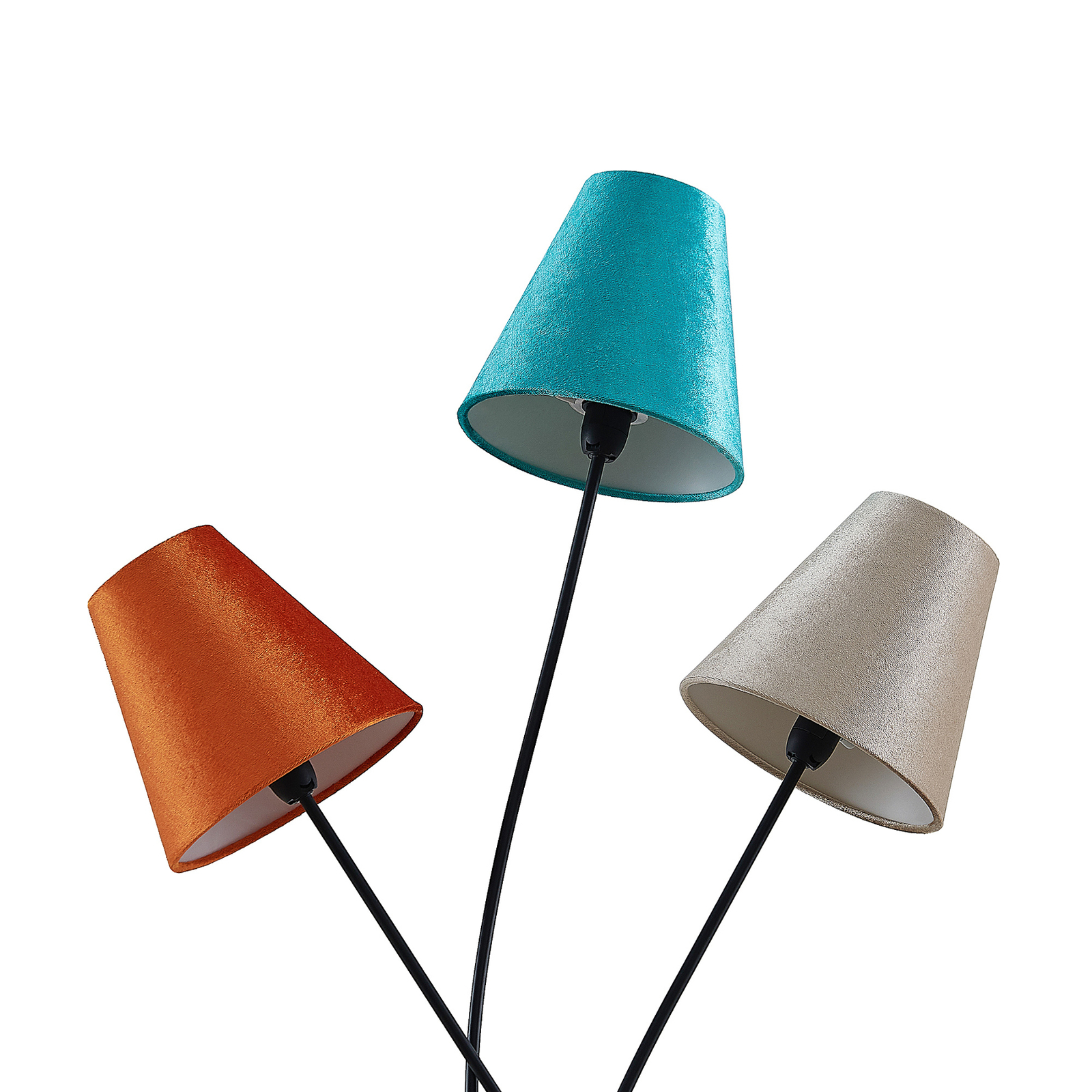 Lindby Komalie golvlampa, 3 lampor, färgad