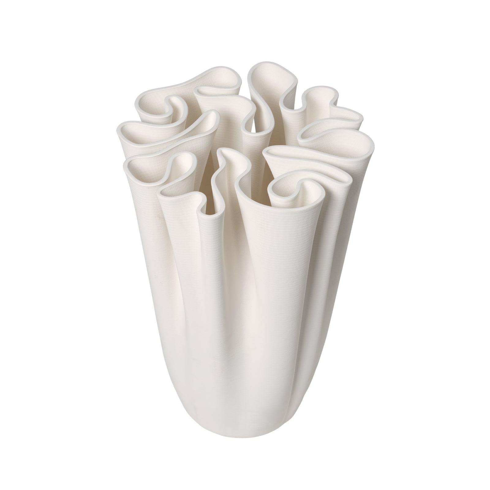 Dedali Vase, weiß, Höhe 50 cm, Steingut - ferm LIVING