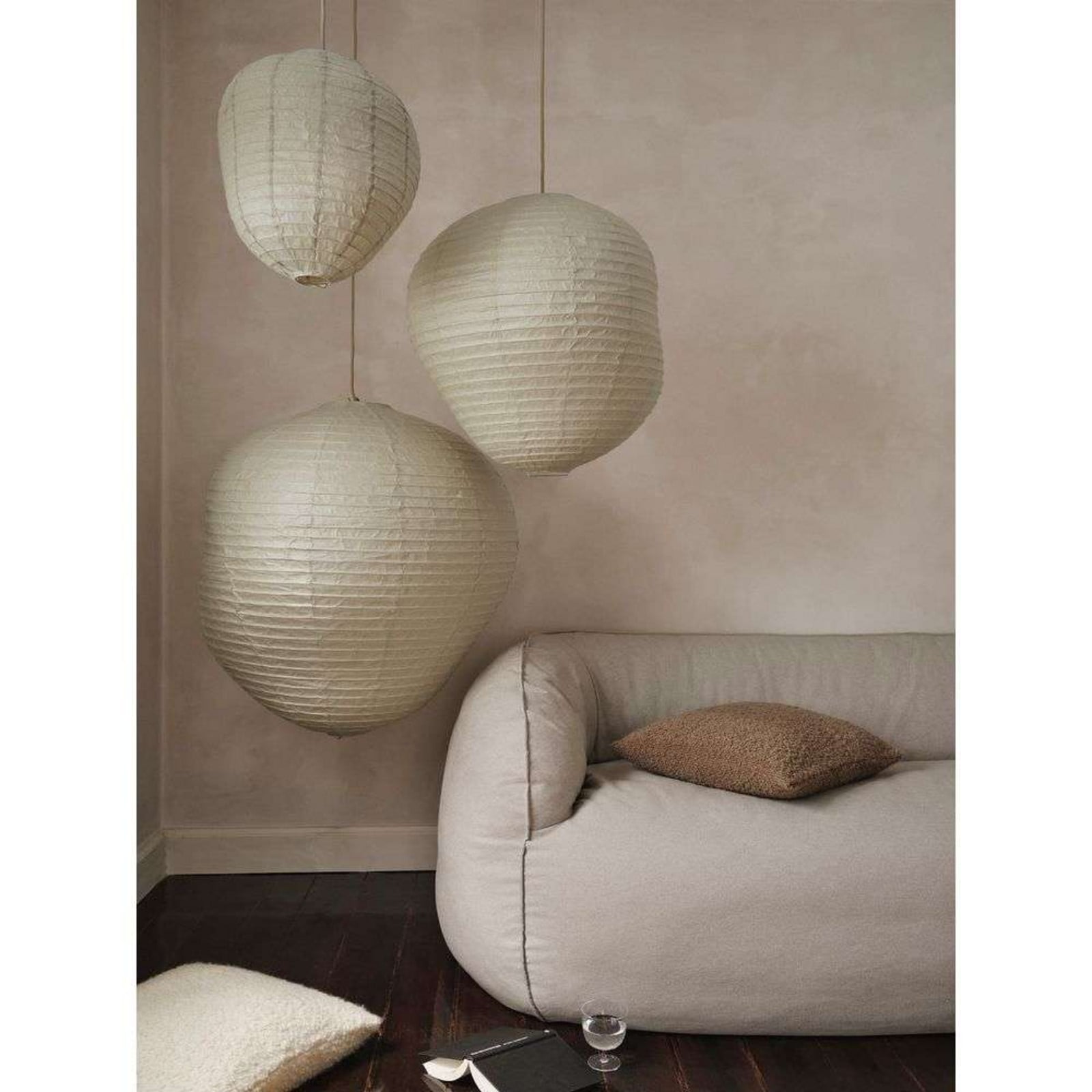 Kurbis Schirm 80 Dark Sage ferm LIVING - Wohnzimmer - Papier / Karton