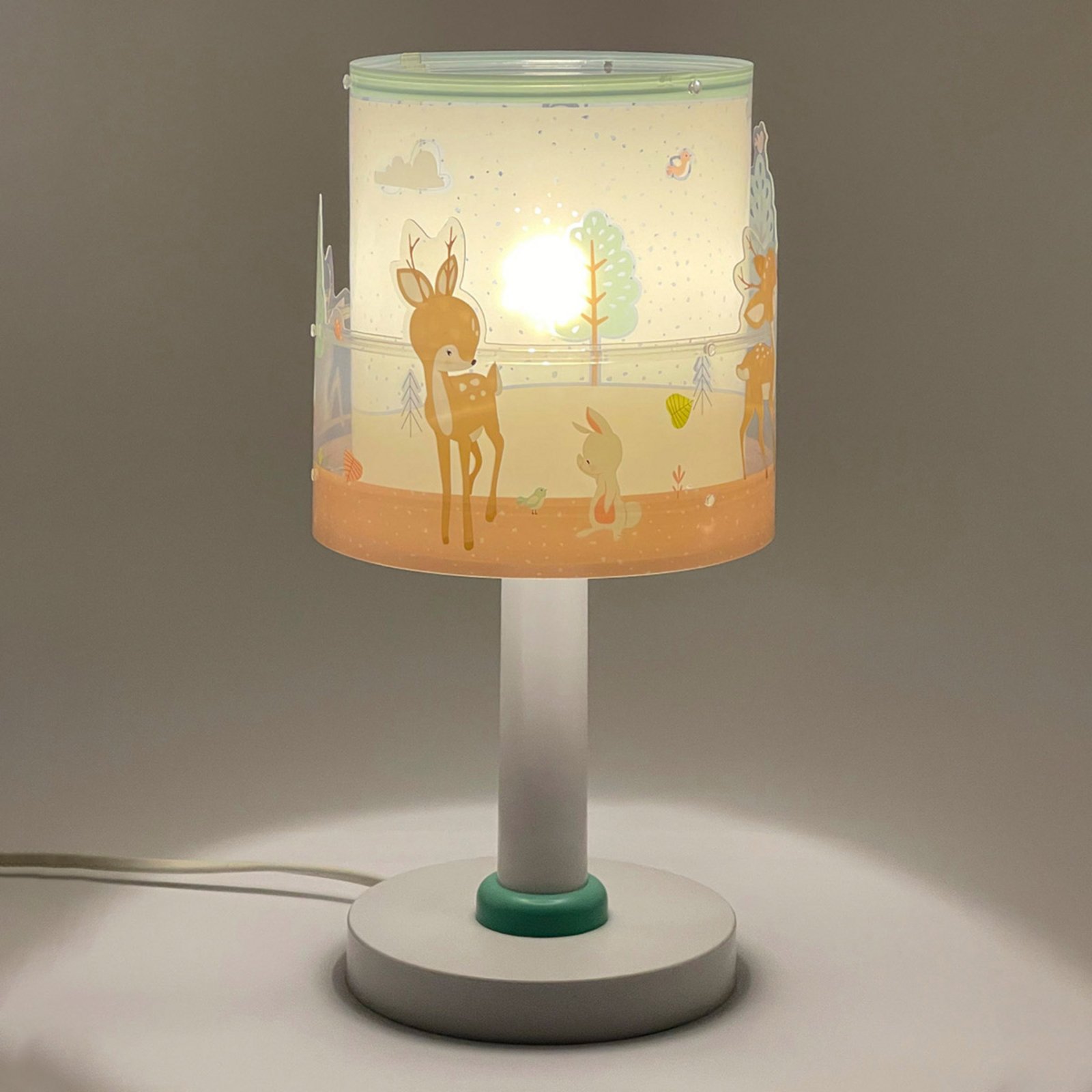 Kindertafellamp Loving Deer, G4, Ø 15 cm