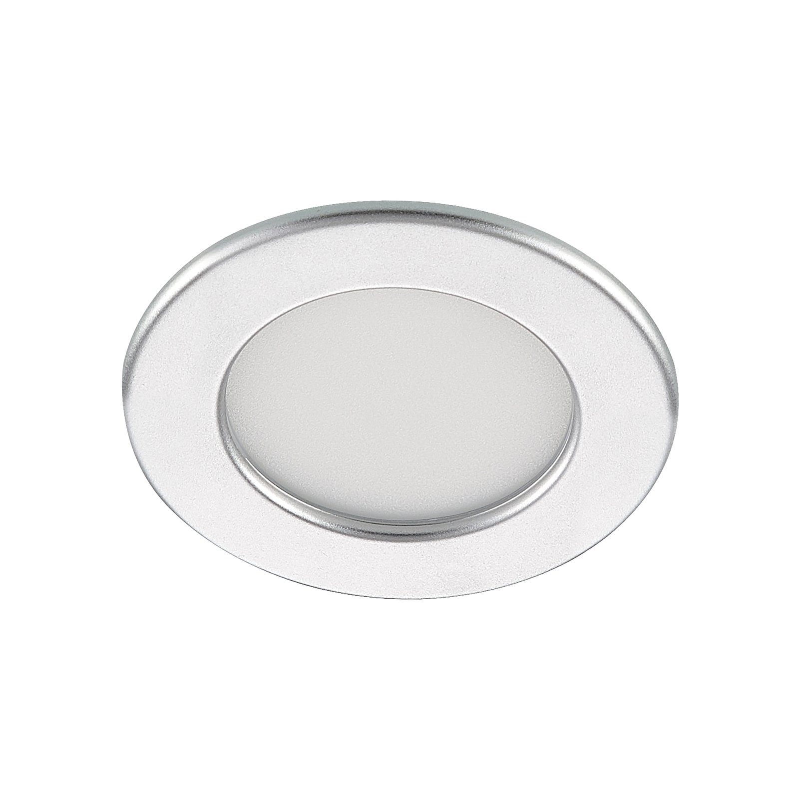 Prios Cadance LED inbouwlamp, zilver, 11,5 cm